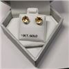 Image 3 : 10K White Gold 2 Citrine(1.3ct) Earrings, Made in Canada, Suggested Retail Value $200