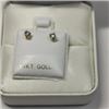Image 3 : 14K Yellow Gold 2 Daimond(0.2ct) Earrings, Made in Canada, Appraised Retail $1033