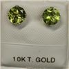 Image 1 : 10K White Gold 2 Peridot(1.3ct) Earrings, Made in Canada, Suggested Retail Value $200