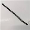 Image 2 : Silver Black Sapphire(21.9ct) Bracelet, Made in Canada, Appraised Retail $1509
