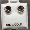 Image 1 : 10K White Gold 2 Smoky Quartz(0.8ct) Earrings, Made in Canada, Suggested Retail Value $200