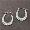 Image 2 : 10K Yellow Gold Cubic Zirconia Earrings, Made in Canada, Suggested Retail Value $300