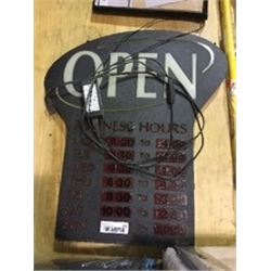 LED "Open" Business Hours Sign