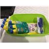Image 1 : Bin of Assorted Sunscreen and Hairbrush