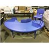 Image 1 : Kids Plastic Desk and Chairs - Blue