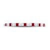 Image 2 : 3/8 CTW Princess Ruby Diamond Alternating Stackable Ring 10kt White Gold - REF-16R8H