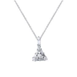 0.34 CTW Diamond Necklace 14K White Gold - REF-28N9Y