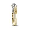 Image 3 : 1/3 CTW Round Diamond Slender Wedding Bridal Engagement Ring 10kt Yellow Gold - REF-30M3A