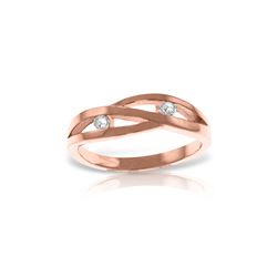 Genuine 0.10 ctw Diamond Anniversary Ring 14KT Rose Gold - REF-54N9R