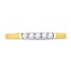 Image 2 : 1/6 CTW Round Diamond Single Row 5-stone Ring 10kt Yellow Gold - REF-10W8F