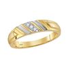 Image 3 : 1/4 CTW His & Hers Round Diamond Cluster Matching Bridal Wedding Ring 14kt Yellow Gold - REF-51F3M