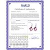 Image 2 : Genuine 21.5 ctw Amethyst Earrings 14KT Rose Gold - REF-36A9K