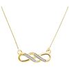Image 1 : 1/20 CTW Round Diamond Infinity Pendant 10kt Yellow Gold - REF-11K9R
