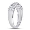Image 2 : 3/4 CTW Round Diamond Classic Anniversary Ring 14kt White Gold - REF-51N5Y