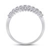 Image 3 : 3/4 CTW Round Diamond Classic Anniversary Ring 14kt White Gold - REF-51N5Y