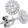 Image 2 : 3/4 CTW Round Diamond Convertible Dangle Earrings 18kt White Gold - REF-120F3M