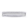 Image 2 : 1/2 CTW Round Diamond Anniversary Ring 14kt White Gold - REF-41X9T