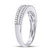 Image 3 : 1/2 CTW Round Diamond Anniversary Ring 14kt White Gold - REF-41X9T