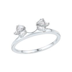 1/5 CTW Baguette Diamond Ring 14kt White Gold - REF-24R3H