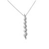 Image 1 : 0.04 CTW Diamond Necklace 14K White Gold - REF-14H2M