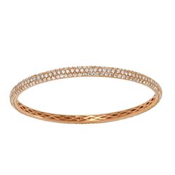 6.16 CTW Diamond Bangle 18K Rose Gold - REF-556F4N