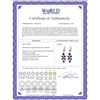 Image 2 : Genuine 5.32 ctw Amethyst Earrings 14KT White Gold - REF-50K3V