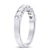 Image 3 : 3/4 CTW Round Diamond Single Row Comfort Wedding Ring 14kt White Gold - REF-71R9H