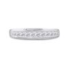Image 2 : 3/4 CTW Mens Princess Diamond Single Row Wedding Ring 10kt White Gold - REF-47A9N