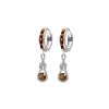 Genuine 2.6 ctw Garnet Earrings 14KT White Gold - REF-75W2Y