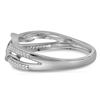 Image 3 : 1/10 CTW Round Diamond Woven Strand Ring 10kt White Gold - REF-15T5K