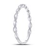 Image 3 : 0.01 CTW Round Diamond Stackable Ring 10kt White Gold - REF-5H9W