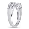 Image 2 : 1 CTW Round Diamond Anniversary Ring 14kt White Gold - REF-71X9T