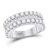 Image 1 : 2 & 5/8 CTW Round Diamond Anniversary Ring 14kt White Gold - REF-156K3R
