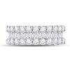 Image 2 : 2 & 5/8 CTW Round Diamond Anniversary Ring 14kt White Gold - REF-156K3R