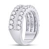 Image 3 : 2 & 5/8 CTW Round Diamond Anniversary Ring 14kt White Gold - REF-156K3R