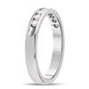 Image 3 : 1/4 CTW Round Channel-set Diamond Wedding Ring 14kt White Gold - REF-30X3T