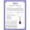 Image 2 : Genuine 0.46 ctw Ruby & Diamond Necklace 14KT Rose Gold - REF-22Y7F