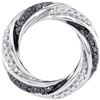 Image 1 : 1/4 CTW Round Black Color Enhanced Diamond Circle Pendant 10kt White Gold - REF-19T2K