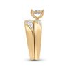 Image 2 : 1 CTW His & Hers Round Diamond Cluster Matching Bridal Wedding Ring 14kt Two-tone Gold - REF-95N9Y