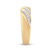Image 3 : 1 CTW His & Hers Round Diamond Cluster Matching Bridal Wedding Ring 14kt Two-tone Gold - REF-95N9Y