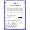 Image 2 : Genuine 3 ctw Amethyst Earrings 14KT Yellow Gold - REF-40X5M