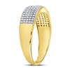 Image 3 : 3/8 CTW Mens Round Diamond Wedding Ring 10kt Yellow Gold - REF-27M3A