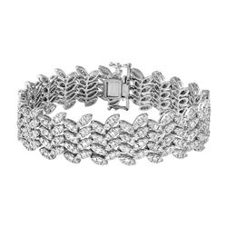 5.2 CTW Diamond Bracelet 18K White Gold - REF-568H4M