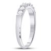 Image 3 : 1/2 CTW Round Diamond Single Row Wedding Ring 14kt White Gold - REF-39Y3X