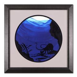 Wyland -"Octopus" Framed Original Watercolor Painting, Hand Signed with Certificate of Authenticity.