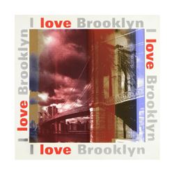 Steve Kaufman (1960-2010), "I Love Brooklyn" Limited Edition Hand Pulled Silkscreen on Canvas, Numbe