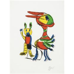 Karel Appel- Etching "De bon matin"