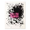 Image 1 : Padhia Avocado, "Love Me Anyways" Hand Painted Unique Variation Silkscreen, Numbered 4/12 and Hand S