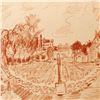Image 2 : Wayne Ensrud "Domaine de la Romanee-Conti, Burgundy" Pastel Original Artwork; Hand Signed; COA