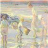 Image 2 : Don Hatfield, "Frolicking at the Seashore" Framed Limited Edition on Canvas, Numbered 147/150 and Ha